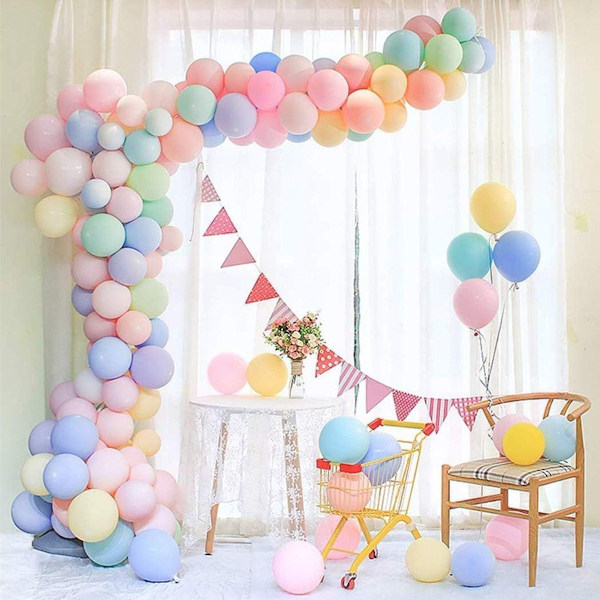 Färgglada ballonger, 100 latex färgade ballonger, festdekoration ballonger med KLB