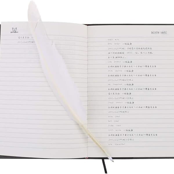 S-TROUBLE Ny Death Note Notebook & Feather Pen Bog Animation Art Writing KLB