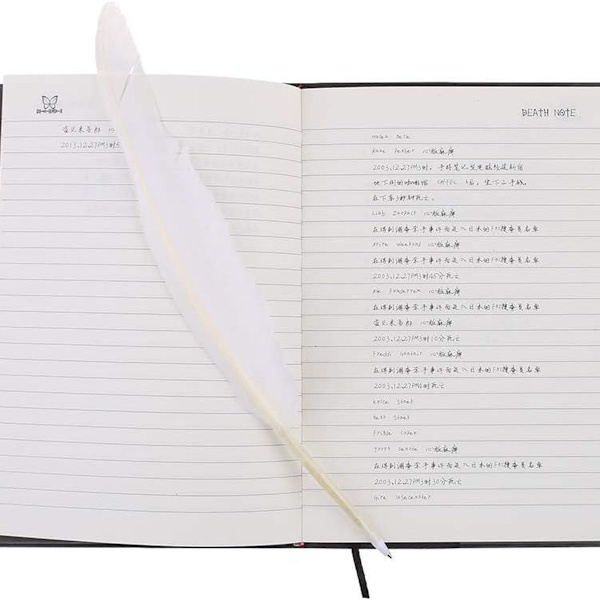 S-TROUBLE Ny Death Note Notebook & Fjærpenn Bok Animasjon Kunst Skrive KLB