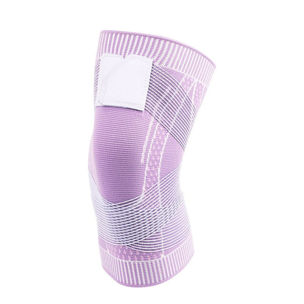 1 Pack Sports Knäskydd Kompression Elastisk Knäskydd Stöd Fitness Knäskydd Skyddande Bandage (Lila, S)