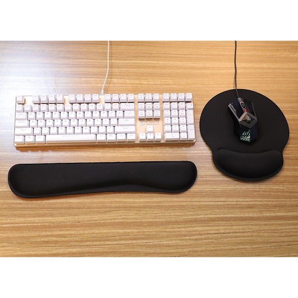 Musematte gelpute musematte med håndleddstøtte GIM ergonomisk musematte tastatur