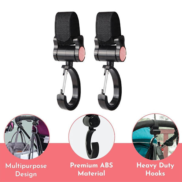 Baby Trolley Hook Multifunksjonell Vektbestandig Svingbar Style4 KLB