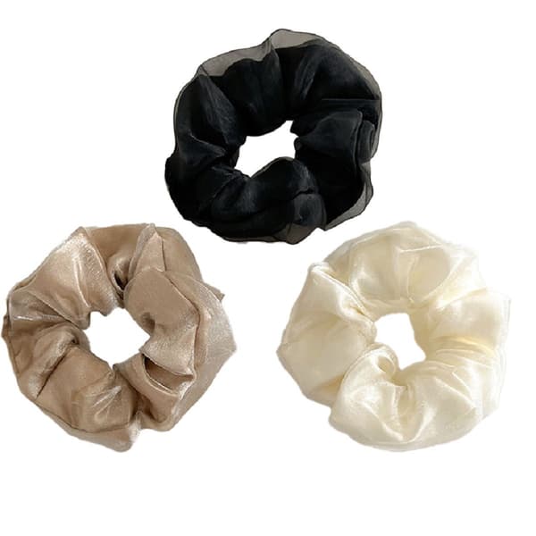 3-pack mjuka gasbindhårband, hårsnoddar, hårsnoddar, rep KLB