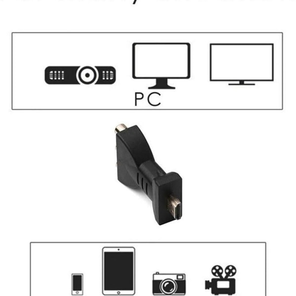 Hane till hona omvandlare adapter ljud video AV komposit för TV KLB