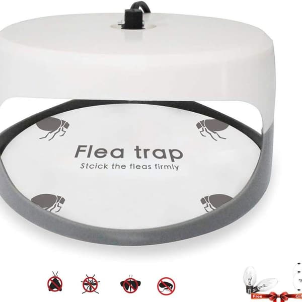 Klistrende kuppel Smart Trap + 2 limdisker; Effektiv mot lopper, mygg og