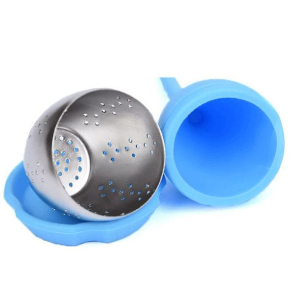 Te-infuser filterpakke med 2 te-kugler lavet af løs rustfrit stål