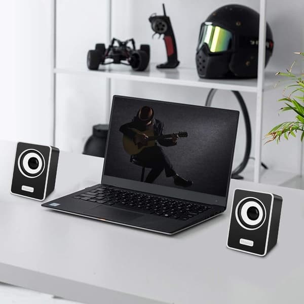 Computerhøjttalere, mini højttalere, med 6W stereo USB strømforsyning