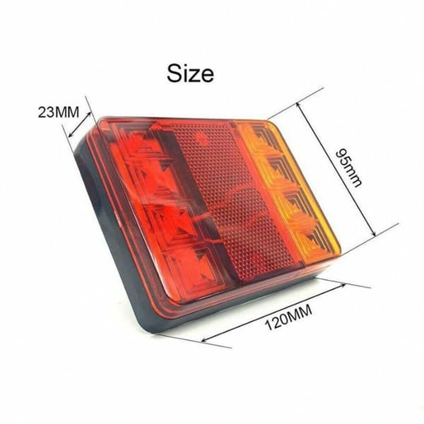 LED-bakljus 2 st, E8-godkända multifunktionella släpvagnsljus, superljusa G