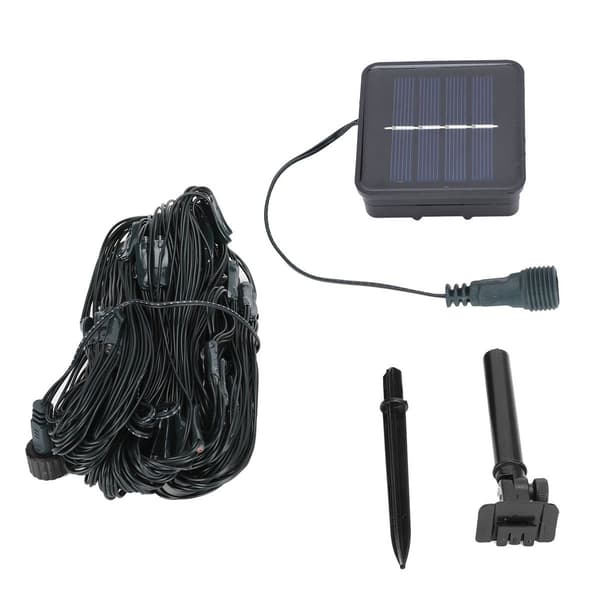 100 LED 1,5x1,5m Mesh Lys Farverige Solcelle Lyskæder 8 Tilstande KLB