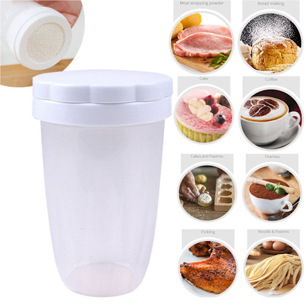 1 stk Melsifter Bakevare Sil Shaker Sil Pulver Shaker
