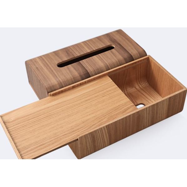 Valnöt retro vardagsrum kontor hotell förvaringslåda papperslåda trä näsdukslåda 22*14*8.5cm