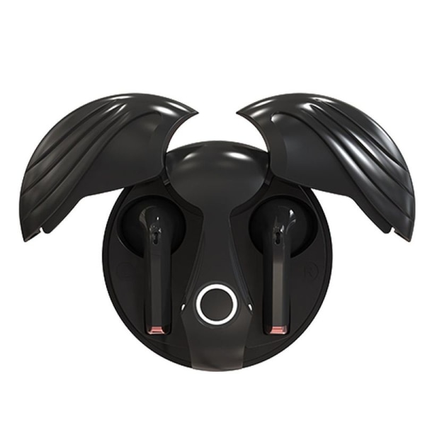 Trådløse øretelefoner, Bluetooth 5.0-hovedtelefoner, opladningsetui, sort