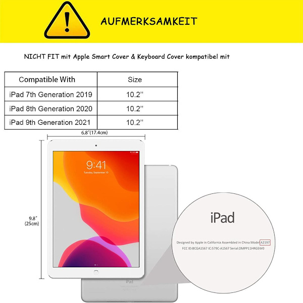 Etui til iPad 10.2" (iPad 9. generation 2021/iPad 8. generation 2020/iPad