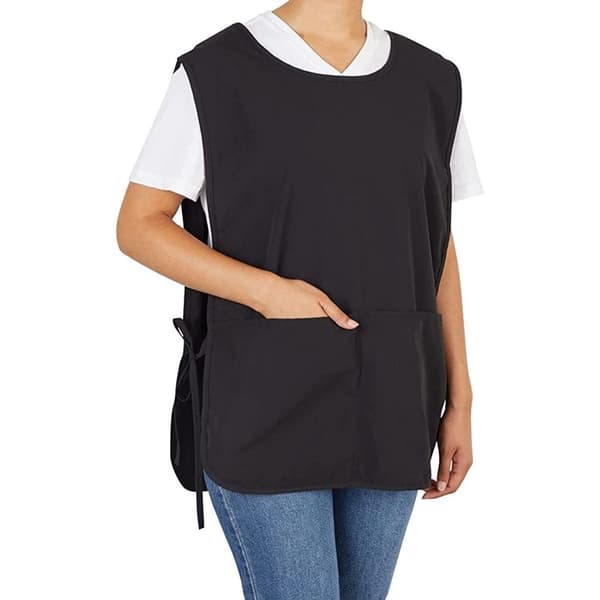 Universal unisex skomakerforkle, kittel med lomme, svart