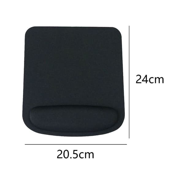 2 stk musematte med håndleddsstøtte Ergonomisk smertelindring Svart