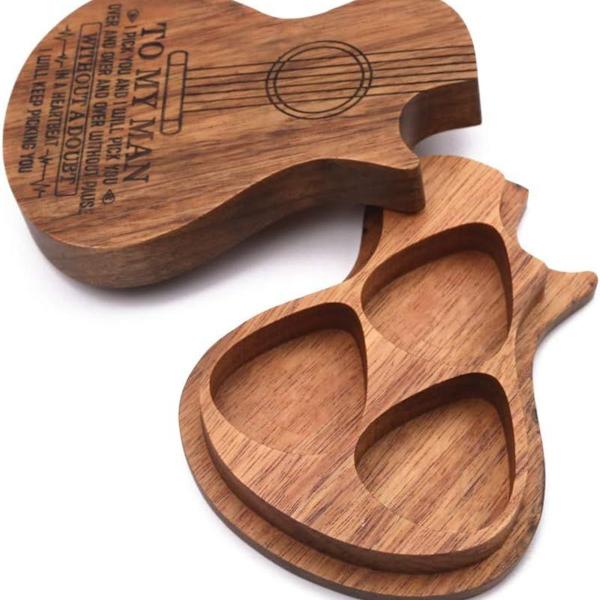 Gitarrtillbehör Trägitarrplektrum Trägitarrplektrumlåda och plektrum KLB