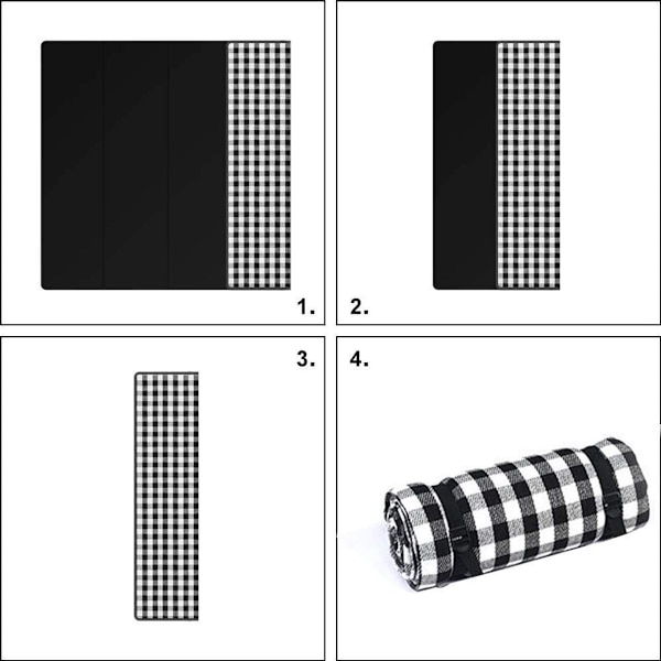 Piknikviltti 200x200CM XXL 2-7 henkilölle vedenpitävä rantamatto