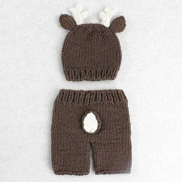 Baby fotoshoot kostumer sæt dyr DEER hat & bukser, Deer KLB