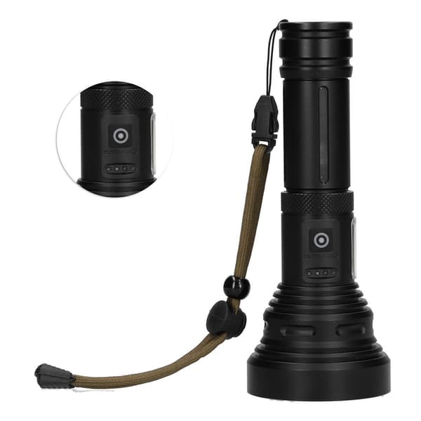 Monitoiminen taskulamppu, USB-lataus, 1500 metriä KLB