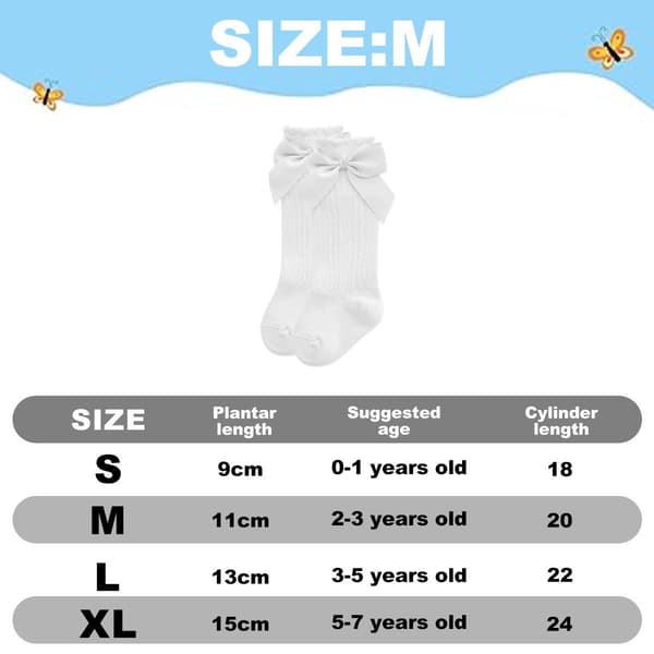 Baby Strømper Lolita Sløjfe Piger Efterår Vinter 11-13cm KLB