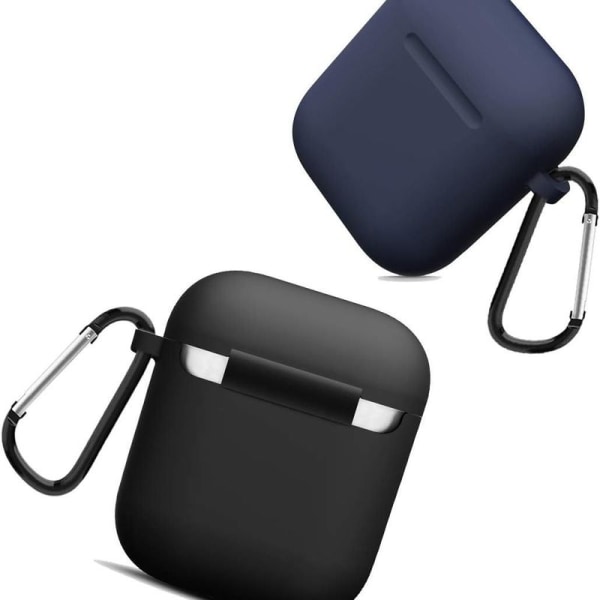 Airpods case är kompatibelt med svart/marinblått