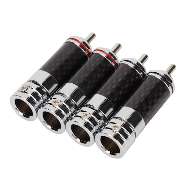 4 st RCA-hane förkromade videokabelkontakter för 9 mm KLB