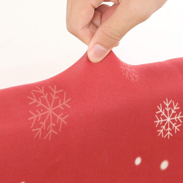 Universal Stretch Christmas Stolskydd Set om 6, Avtagbart Stolskydd Säte KLB