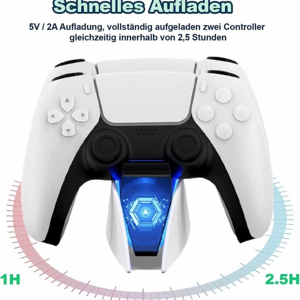 PS5-kontroll laddningsstation, PS5 DualSense-kontroll