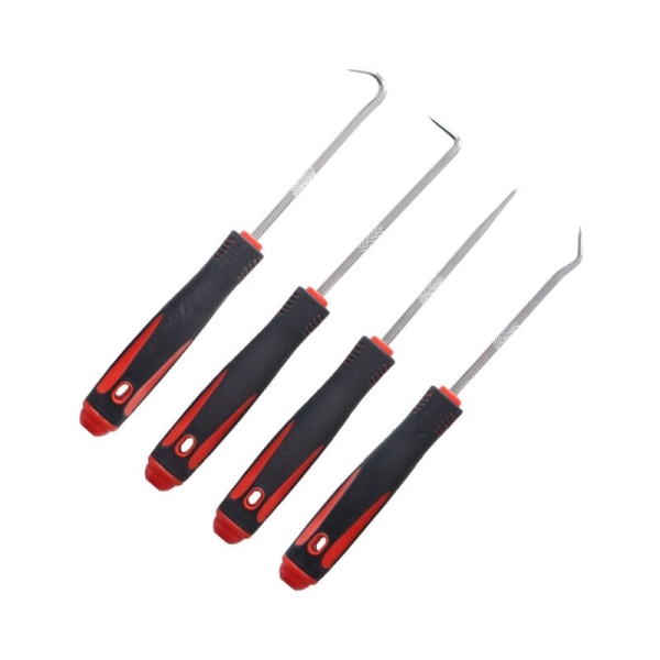 4 koukkua ja piikkiä sisältävä sarja, jossa koukut, suora kärki, mini metalliset tarkkuuskoukut ja piikit tiivistysputkille O-rengas (16,5 cm) KLB