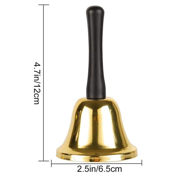 Håndklokker - Juleklokker for eldre - Gull - 12 * 6,5 cm KLB