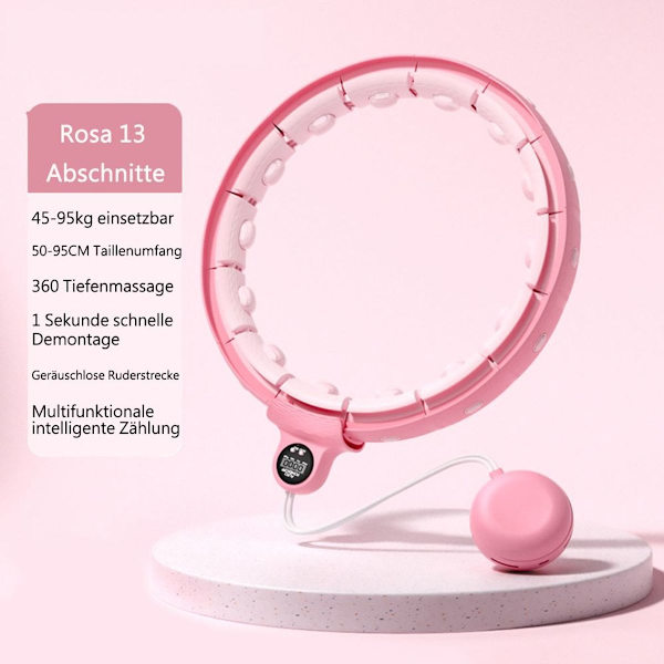 Smart Hula Hoop för Vuxna & Nybörjare, Hullahub Hoop för Viktminskning, Smart Fitness KLB