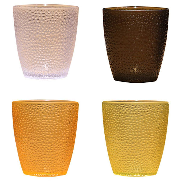 Okrossbara koppar - set om 4 - plast - stapelbara - 220 ml KLB