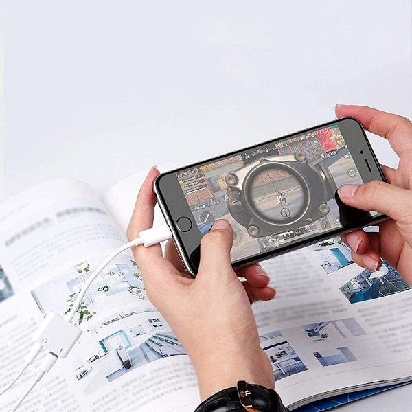 2 kpl kuulokeadapteria iPhonelle, 2-in-1 Lightning - AUX-ääni