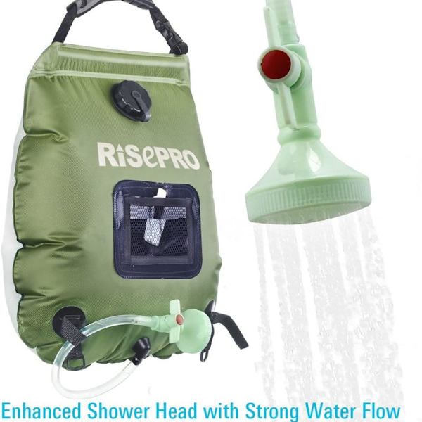 Solbruserpose 20 liter, camping, temperatur 45°C, vandring, klatring