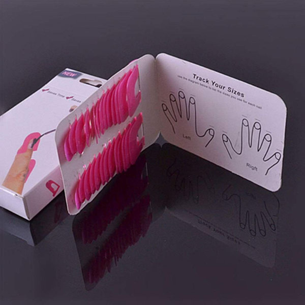 26PCS Återanvändbar Mjuk Plast Nagellack Stencil KLB