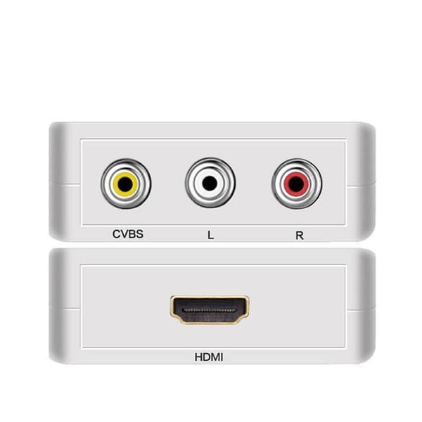 RCA Composite HDMI til AV Video Audio Konverter Adapter til Kamera DVD VHS VCR