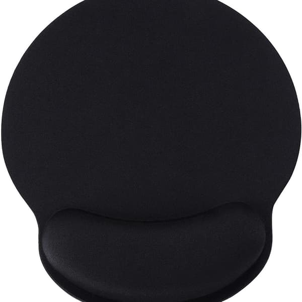 Ceavmlsr Ergonomisk svart musematte med håndleddstøtte for