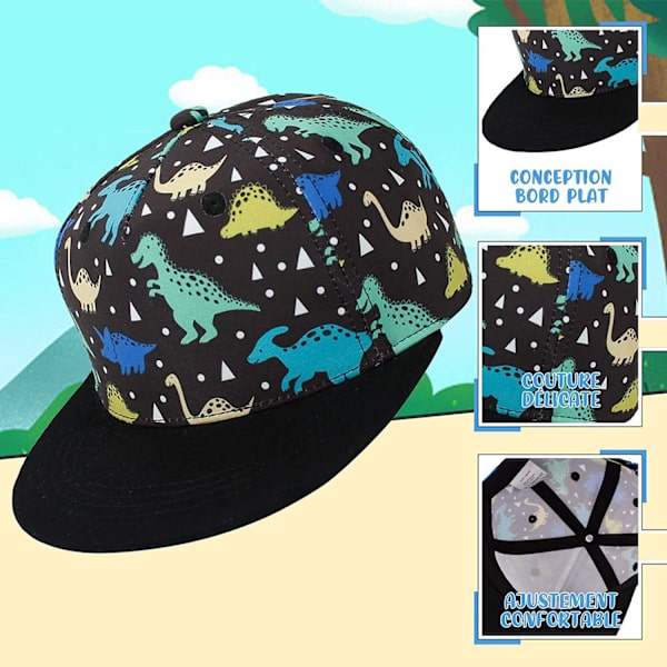 Børne Baseball Cap Baby Girl Boy Cap Sports Cap Solhat Justerbar Sommerhat med Tegneserie Mønster-