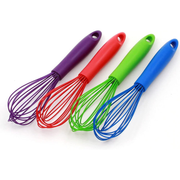 Premium Silicone Wire Cooking Whisk,10.5 Inch,Red