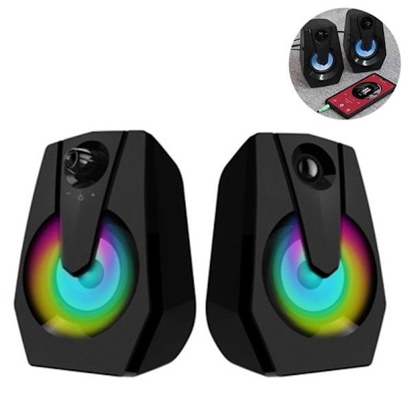Datorhögtalare, stereo 2.0 USB-multimediahögtalare med