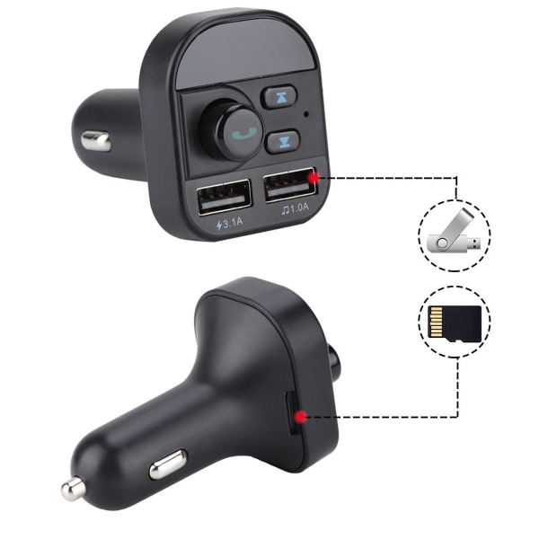 Bil FM trådløs Bluetooth MP3 HD-spiller Håndfri kjøretøy KLB