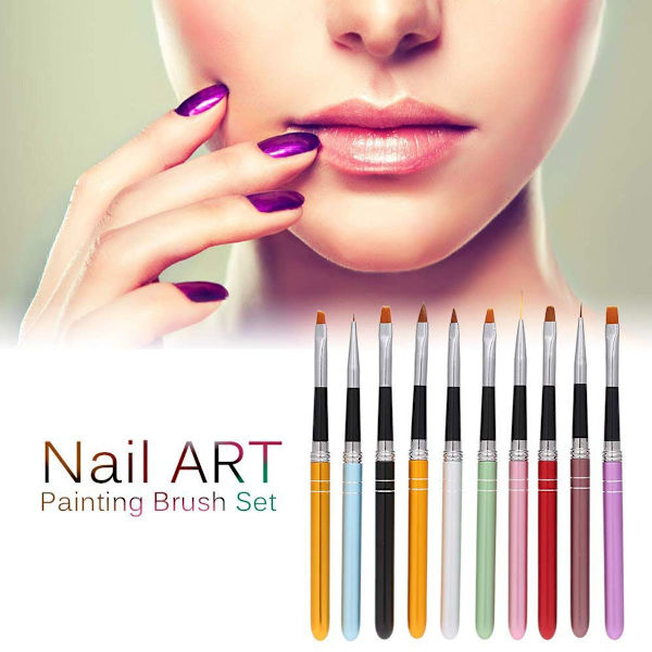 Nagelborste set 10 st borstar nagel gel borste nagel borste set borste set gel naglar KLB