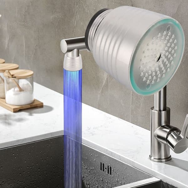 Temperatursensorstyrd kran RGB 3 färger ändrar LED KLB