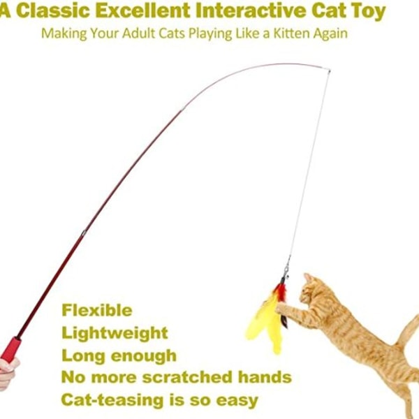 Kattelegetøj til huskatte Interaktivt kattelegetøj 2-pak Retractible KLB