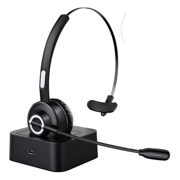 Tecknet Bluetooth-headset med mikrofon, PC-headset med AI-hodetelefoner