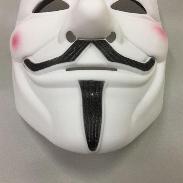 Adult Mask Hacker Anonymous V Like Vendetta White KLB