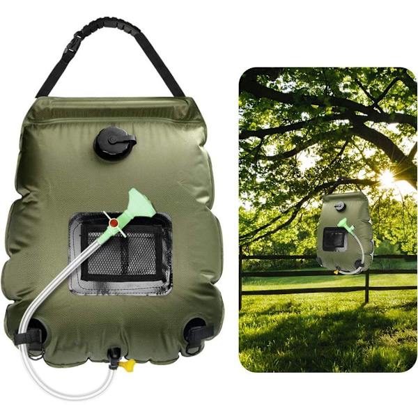 Solvarmebruserpose 20L Solvarme Campingbruserpose med aftagelig KLB