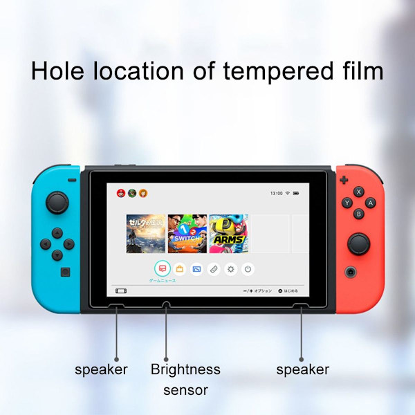 Härdat glas skärmskydd för Nintendo Switch, 2-pack, ultraklar 9H glas