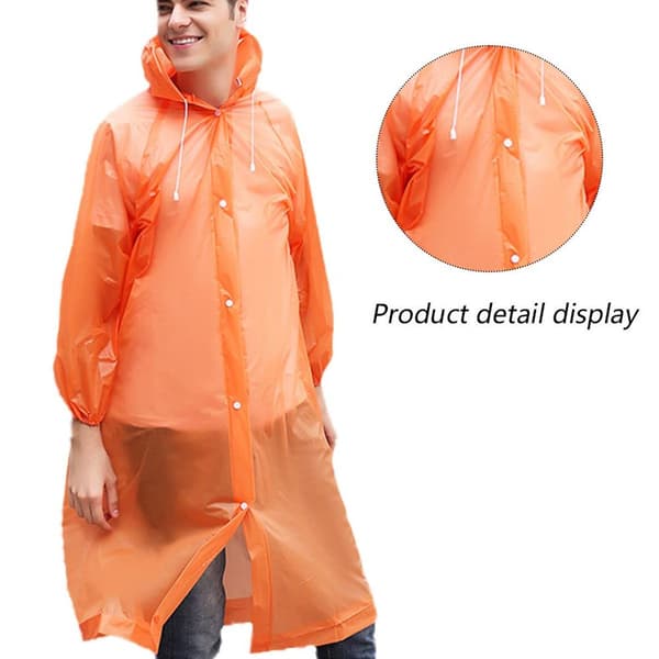 2 set utomhus vandring onesie regnrock engångs EVA orange KLB