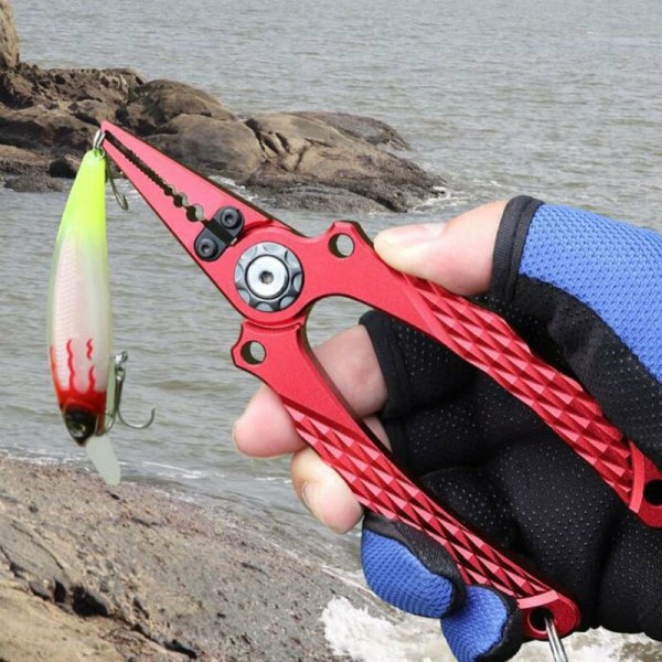 moNoëloc Aluminiumlegering Asiatiska Tänger Fiske Tänger Trådskärande Tänger Fiske Utrustning Kontroll Tänger Fiske Tillbehör Grå KLB